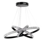 kelvo® DIAMOND KLV-101-0237-V2 Κρεμαστό Φωτιστικό Οροφής LED 100W 10000lm 180° AC 220-240V IP20 Ρυθμιζόμενο Λευκό CCT με Χειριστήριο από 2700K έως 6000K Dimmable – Lumileds SMD Chip – Μαύρο Ματ – Μ60 x Π60 x Υ60cm – 3 Χρόνια Εγγύηση