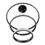 kelvo® DIAMOND KLV-101-0237-V2 Κρεμαστό Φωτιστικό Οροφής LED 100W 10000lm 180° AC 220-240V IP20 Ρυθμιζόμενο Λευκό CCT με Χειριστήριο από 2700K έως 6000K Dimmable – Lumileds SMD Chip – Μαύρο Ματ – Μ60 x Π60 x Υ60cm – 3 Χρόνια Εγγύηση