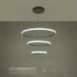 kelvo® DIAMOND KLV-101-0238 Κρεμαστό Φωτιστικό Οροφής LED 100W 10000lm 180° AC 220-240V IP20 Ρυθμιζόμενο Λευκό CCT με Χειριστήριο από 2700K έως 6000K Dimmable – Lumileds SMD Chip – Χρυσό Πλατίνα – Μ60 x Π60 x Υ60cm – 3 Χρόνια Εγγύηση