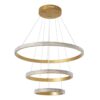 kelvo® DIAMOND KLV-101-0238 Κρεμαστό Φωτιστικό Οροφής LED 100W 10000lm 180° AC 220-240V IP20 Ρυθμιζόμενο Λευκό CCT με Χειριστήριο από 2700K έως 6000K Dimmable – Lumileds SMD Chip – Χρυσό Πλατίνα – Μ60 x Π60 x Υ60cm – 3 Χρόνια Εγγύηση