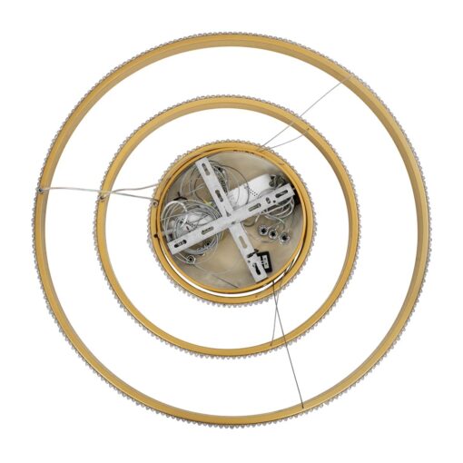 kelvo® DIAMOND KLV-101-0238 Κρεμαστό Φωτιστικό Οροφής LED 100W 10000lm 180° AC 220-240V IP20 Ρυθμιζόμενο Λευκό CCT με Χειριστήριο από 2700K έως 6000K Dimmable – Lumileds SMD Chip – Χρυσό Πλατίνα – Μ60 x Π60 x Υ60cm – 3 Χρόνια Εγγύηση