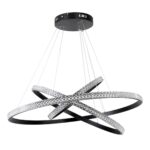 kelvo® DIAMOND KLV-101-0239 Κρεμαστό Φωτιστικό Οροφής LED 120W 12000lm 180° AC 220-240V IP20 Ρυθμιζόμενο Λευκό CCT με Χειριστήριο από 2700K έως 6000K Dimmable – Lumileds SMD Chip – Μαύρο Ματ – Μ80 x Π80 x Υ80cm – 3 Χρόνια Εγγύηση