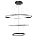 kelvo® DIAMOND KLV-101-0139-V2 Κρεμαστό Φωτιστικό Οροφής LED 120W 12000lm 180° AC 220-240V IP20 Ρυθμιζόμενο Λευκό CCT με Χειριστήριο από 2700K έως 6000K Dimmable – Lumileds SMD Chip – Μαύρο Ματ – Μ80 x Π80 x Υ80cm – 3 Χρόνια Εγγύηση