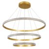kelvo® DIAMOND KLV-101-0240 Κρεμαστό Φωτιστικό Οροφής LED 120W 12000lm 180° AC 220-240V IP20 Ρυθμιζόμενο Λευκό CCT με Χειριστήριο από 2700K έως 6000K Dimmable – Lumileds SMD Chip – Χρυσό Πλατίνα – Μ80 x Π80 x Υ80cm – 3 Χρόνια Εγγύηση