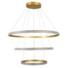 kelvo® DIAMOND KLV-101-0240-V2 Κρεμαστό Φωτιστικό Οροφής LED 120W 12000lm 180° AC 220-240V IP20 Ρυθμιζόμενο Λευκό CCT με Χειριστήριο από 2700K έως 6000K Dimmable – Lumileds SMD Chip – Χρυσό Πλατίνα – Μ80 x Π80 x Υ80cm – 3 Χρόνια Εγγύηση