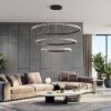 kelvo® DIAMOND KLV-101-0241 Κρεμαστό Φωτιστικό Οροφής LED 150W 15000lm 180° AC 220-240V IP20 Ρυθμιζόμενο Λευκό CCT με Χειριστήριο από 2700K έως 6000K Dimmable – Lumileds SMD Chip – Μαύρο Ματ – Μ100 x Π100 x Υ100cm – 3 Χρόνια Εγγύηση