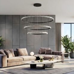 kelvo® DIAMOND KLV-101-0241 Κρεμαστό Φωτιστικό Οροφής LED 150W 15000lm 180° AC 220-240V IP20 Ρυθμιζόμενο Λευκό CCT με Χειριστήριο από 2700K έως 6000K Dimmable – Lumileds SMD Chip – Μαύρο Ματ – Μ100 x Π100 x Υ100cm – 3 Χρόνια Εγγύηση