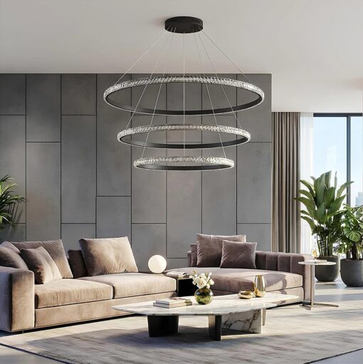 kelvo® DIAMOND KLV-101-0241 Κρεμαστό Φωτιστικό Οροφής LED 150W 15000lm 180° AC 220-240V IP20 Ρυθμιζόμενο Λευκό CCT με Χειριστήριο από 2700K έως 6000K Dimmable – Lumileds SMD Chip – Μαύρο Ματ – Μ100 x Π100 x Υ100cm – 3 Χρόνια Εγγύηση