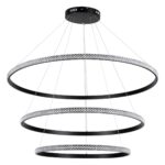 kelvo® DIAMOND KLV-101-0241 Κρεμαστό Φωτιστικό Οροφής LED 150W 15000lm 180° AC 220-240V IP20 Ρυθμιζόμενο Λευκό CCT με Χειριστήριο από 2700K έως 6000K Dimmable – Lumileds SMD Chip – Μαύρο Ματ – Μ100 x Π100 x Υ100cm – 3 Χρόνια Εγγύηση