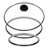 kelvo® DIAMOND KLV-101-0241 Κρεμαστό Φωτιστικό Οροφής LED 150W 15000lm 180° AC 220-240V IP20 Ρυθμιζόμενο Λευκό CCT με Χειριστήριο από 2700K έως 6000K Dimmable – Lumileds SMD Chip – Μαύρο Ματ – Μ100 x Π100 x Υ100cm – 3 Χρόνια Εγγύηση