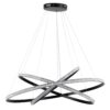 kelvo® DIAMOND KLV-101-0241 Κρεμαστό Φωτιστικό Οροφής LED 150W 15000lm 180° AC 220-240V IP20 Ρυθμιζόμενο Λευκό CCT με Χειριστήριο από 2700K έως 6000K Dimmable – Lumileds SMD Chip – Μαύρο Ματ – Μ100 x Π100 x Υ100cm – 3 Χρόνια Εγγύηση