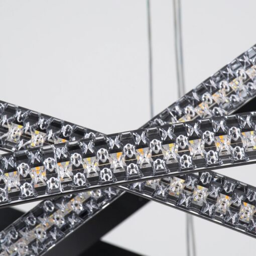kelvo® DIAMOND KLV-101-0241 Κρεμαστό Φωτιστικό Οροφής LED 150W 15000lm 180° AC 220-240V IP20 Ρυθμιζόμενο Λευκό CCT με Χειριστήριο από 2700K έως 6000K Dimmable – Lumileds SMD Chip – Μαύρο Ματ – Μ100 x Π100 x Υ100cm – 3 Χρόνια Εγγύηση