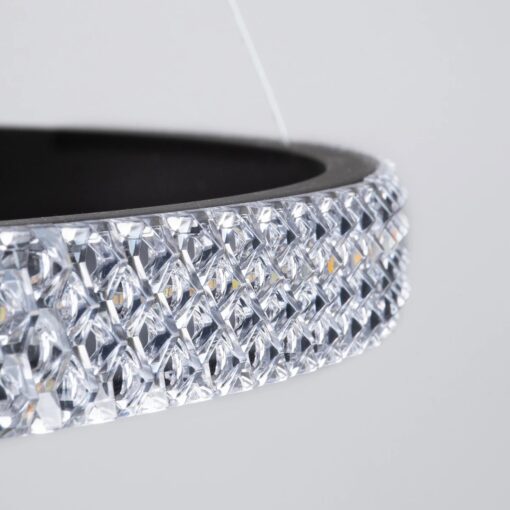 kelvo® DIAMOND KLV-101-0241 Κρεμαστό Φωτιστικό Οροφής LED 150W 15000lm 180° AC 220-240V IP20 Ρυθμιζόμενο Λευκό CCT με Χειριστήριο από 2700K έως 6000K Dimmable – Lumileds SMD Chip – Μαύρο Ματ – Μ100 x Π100 x Υ100cm – 3 Χρόνια Εγγύηση