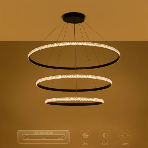 kelvo® DIAMOND KLV-101-0241-V2 Κρεμαστό Φωτιστικό Οροφής LED 150W 15000lm 180° AC 220-240V IP20 Ρυθμιζόμενο Λευκό CCT με Χειριστήριο από 2700K έως 6000K Dimmable – Lumileds SMD Chip – Μαύρο Ματ – Μ100 x Π100 x Υ100cm – 3 Χρόνια Εγγύηση
