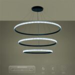 kelvo® DIAMOND KLV-101-0241-V2 Κρεμαστό Φωτιστικό Οροφής LED 150W 15000lm 180° AC 220-240V IP20 Ρυθμιζόμενο Λευκό CCT με Χειριστήριο από 2700K έως 6000K Dimmable – Lumileds SMD Chip – Μαύρο Ματ – Μ100 x Π100 x Υ100cm – 3 Χρόνια Εγγύηση
