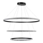 kelvo® DIAMOND KLV-101-0241-V2 Κρεμαστό Φωτιστικό Οροφής LED 150W 15000lm 180° AC 220-240V IP20 Ρυθμιζόμενο Λευκό CCT με Χειριστήριο από 2700K έως 6000K Dimmable – Lumileds SMD Chip – Μαύρο Ματ – Μ100 x Π100 x Υ100cm – 3 Χρόνια Εγγύηση