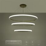 kelvo® DIAMOND KLV-101-0242 Κρεμαστό Φωτιστικό Οροφής LED 150W 15000lm 180° AC 220-240V IP20 Ρυθμιζόμενο Λευκό CCT με Χειριστήριο από 2700K έως 6000K Dimmable – Lumileds SMD Chip – Χρυσό Πλατίνα – Μ100 x Π100 x Υ100cm – 3 Χρόνια Εγγύηση