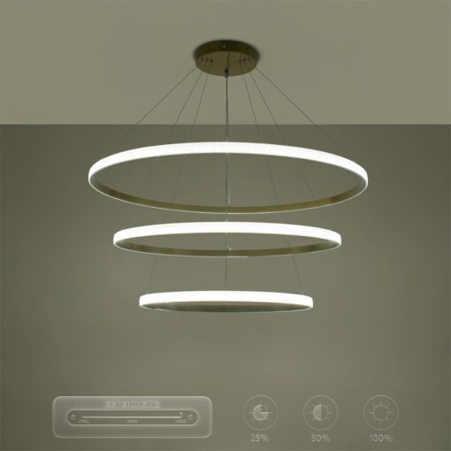 kelvo® DIAMOND KLV-101-0242 Κρεμαστό Φωτιστικό Οροφής LED 150W 15000lm 180° AC 220-240V IP20 Ρυθμιζόμενο Λευκό CCT με Χειριστήριο από 2700K έως 6000K Dimmable – Lumileds SMD Chip – Χρυσό Πλατίνα – Μ100 x Π100 x Υ100cm – 3 Χρόνια Εγγύηση