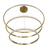 kelvo® DIAMOND KLV-101-0242 Κρεμαστό Φωτιστικό Οροφής LED 150W 15000lm 180° AC 220-240V IP20 Ρυθμιζόμενο Λευκό CCT με Χειριστήριο από 2700K έως 6000K Dimmable – Lumileds SMD Chip – Χρυσό Πλατίνα – Μ100 x Π100 x Υ100cm – 3 Χρόνια Εγγύηση