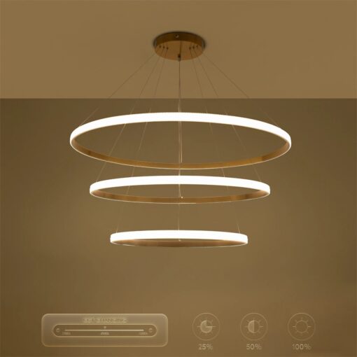 kelvo® DIAMOND KLV-101-0242-V2 Κρεμαστό Φωτιστικό Οροφής LED 150W 15000lm 180° AC 220-240V IP20 Ρυθμιζόμενο Λευκό CCT με Χειριστήριο από 2700K έως 6000K Dimmable – Lumileds SMD Chip – Χρυσό Πλατίνα – Μ100 x Π100 x Υ100cm – 3 Χρόνια Εγγύηση