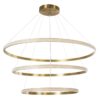 kelvo® DIAMOND KLV-101-0242-V2 Κρεμαστό Φωτιστικό Οροφής LED 150W 15000lm 180° AC 220-240V IP20 Ρυθμιζόμενο Λευκό CCT με Χειριστήριο από 2700K έως 6000K Dimmable – Lumileds SMD Chip – Χρυσό Πλατίνα – Μ100 x Π100 x Υ100cm – 3 Χρόνια Εγγύηση