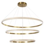 kelvo® DIAMOND KLV-101-0242-V2 Κρεμαστό Φωτιστικό Οροφής LED 150W 15000lm 180° AC 220-240V IP20 Ρυθμιζόμενο Λευκό CCT με Χειριστήριο από 2700K έως 6000K Dimmable – Lumileds SMD Chip – Χρυσό Πλατίνα – Μ100 x Π100 x Υ100cm – 3 Χρόνια Εγγύηση