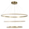 kelvo® DIAMOND KLV-101-0242-V2 Κρεμαστό Φωτιστικό Οροφής LED 150W 15000lm 180° AC 220-240V IP20 Ρυθμιζόμενο Λευκό CCT με Χειριστήριο από 2700K έως 6000K Dimmable – Lumileds SMD Chip – Χρυσό Πλατίνα – Μ100 x Π100 x Υ100cm – 3 Χρόνια Εγγύηση