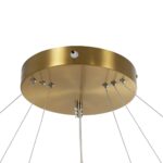 kelvo® DIAMOND KLV-101-0242-V2 Κρεμαστό Φωτιστικό Οροφής LED 150W 15000lm 180° AC 220-240V IP20 Ρυθμιζόμενο Λευκό CCT με Χειριστήριο από 2700K έως 6000K Dimmable – Lumileds SMD Chip – Χρυσό Πλατίνα – Μ100 x Π100 x Υ100cm – 3 Χρόνια Εγγύηση