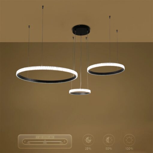 kelvo® DIAMOND KLV-101-0243 Κρεμαστό Φωτιστικό Οροφής LED 100W 10000lm 180° AC 220-240V IP20 Ρυθμιζόμενο Λευκό CCT με Χειριστήριο από 2700K έως 6000K Dimmable – Lumileds SMD Chip – Μαύρο Ματ – Μ110 x Π110 x Υ60cm – 3 Χρόνια Εγγύηση