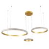 kelvo® DIAMOND KLV-101-0244 Κρεμαστό Φωτιστικό Οροφής LED 100W 10000lm 180° AC 220-240V IP20 Ρυθμιζόμενο Λευκό CCT με Χειριστήριο από 2700K έως 6000K Dimmable – Lumileds SMD Chip – Χρυσό Πλατίνα – Μ110 x Π110 x Υ60cm – 3 Χρόνια Εγγύηση