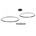 kelvo® DIAMOND KLV-101-0245 Κρεμαστό Φωτιστικό Οροφής LED 150W 15000lm 180° AC 220-240V IP20 Ρυθμιζόμενο Λευκό CCT με Χειριστήριο από 2700K έως 6000K Dimmable – Lumileds SMD Chip – Μαύρο Ματ – Μ170 x Π170 x Υ60cm – 3 Χρόνια Εγγύηση