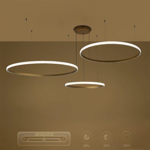 kelvo® DIAMOND KLV-101-0246 Κρεμαστό Φωτιστικό Οροφής LED 150W 15000lm 180° AC 220-240V IP20 Ρυθμιζόμενο Λευκό CCT με Χειριστήριο από 2700K έως 6000K Dimmable – Lumileds SMD Chip – Χρυσό Πλατίνα – Μ170 x Π170 x Υ60cm – 3 Χρόνια Εγγύηση