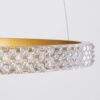 kelvo® DIAMOND KLV-101-0246 Κρεμαστό Φωτιστικό Οροφής LED 150W 15000lm 180° AC 220-240V IP20 Ρυθμιζόμενο Λευκό CCT με Χειριστήριο από 2700K έως 6000K Dimmable – Lumileds SMD Chip – Χρυσό Πλατίνα – Μ170 x Π170 x Υ60cm – 3 Χρόνια Εγγύηση
