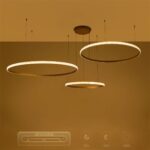 kelvo® DIAMOND KLV-101-0246 Κρεμαστό Φωτιστικό Οροφής LED 150W 15000lm 180° AC 220-240V IP20 Ρυθμιζόμενο Λευκό CCT με Χειριστήριο από 2700K έως 6000K Dimmable – Lumileds SMD Chip – Χρυσό Πλατίνα – Μ170 x Π170 x Υ60cm – 3 Χρόνια Εγγύηση