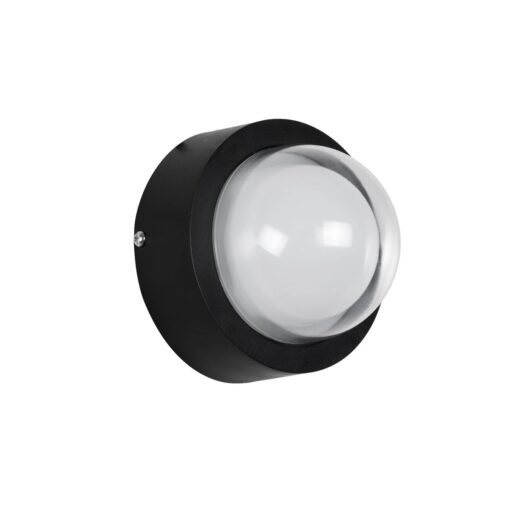 kelvo® NEXA KLV-101-0249 Φωτιστικό Τοίχου / Απλίκα LED 6W 360lm 180° AC 220-240V Αδιάβροχο IP65 Μπλε – Sanan SMD Chip & TÜV SÜD Driver – Μαύρο Ματ – Μ11 x Π8.5 x Υ11cm – 5 Χρόνια Εγγύηση