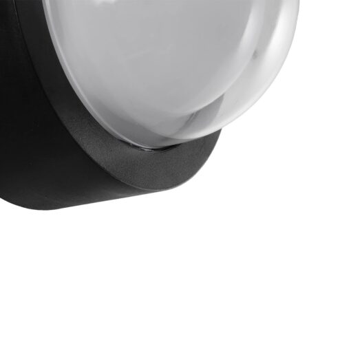 kelvo® NEXA KLV-101-0249 Φωτιστικό Τοίχου / Απλίκα LED 6W 360lm 180° AC 220-240V Αδιάβροχο IP65 Μπλε – Sanan SMD Chip & TÜV SÜD Driver – Μαύρο Ματ – Μ11 x Π8.5 x Υ11cm – 5 Χρόνια Εγγύηση