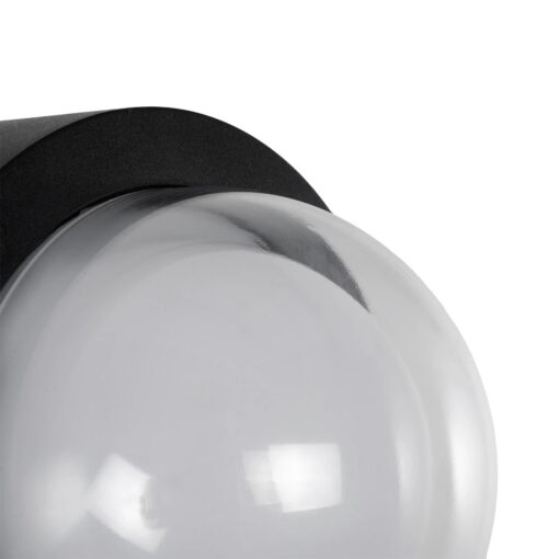 kelvo® NEXA KLV-101-0249 Φωτιστικό Τοίχου / Απλίκα LED 6W 360lm 180° AC 220-240V Αδιάβροχο IP65 Μπλε – Sanan SMD Chip & TÜV SÜD Driver – Μαύρο Ματ – Μ11 x Π8.5 x Υ11cm – 5 Χρόνια Εγγύηση