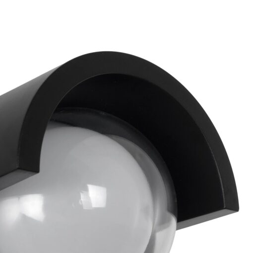 kelvo® NEXA KLV-101-0253 Φωτιστικό Τοίχου / Απλίκα LED 6W 360lm 180° AC 220-240V Αδιάβροχο IP65 Μπλε – Sanan SMD Chip & TÜV SÜD Driver – Μαύρο Ματ – Μ11 x Π9 x Υ11cm – 5 Χρόνια Εγγύηση