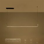 kelvo® LINARIA KLV-101-0255 Κρεμαστό Φωτιστικό Οροφής LED 36W 3600lm 180° AC 220-240V IP20 Ρυθμιζόμενο Λευκό CCT με Χειριστήριο από 2700K έως 6000K Dimmable – Lumileds SMD Chip – Μαύρο Ματ – Μ120 x Π2 x Υ10cm – 3 Χρόνια Εγγύηση