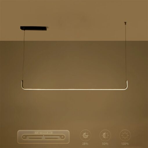 kelvo® LINARIA KLV-101-0255 Κρεμαστό Φωτιστικό Οροφής LED 36W 3600lm 180° AC 220-240V IP20 Ρυθμιζόμενο Λευκό CCT με Χειριστήριο από 2700K έως 6000K Dimmable – Lumileds SMD Chip – Μαύρο Ματ – Μ120 x Π2 x Υ10cm – 3 Χρόνια Εγγύηση