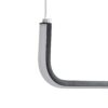 kelvo® LINARIA KLV-101-0255 Κρεμαστό Φωτιστικό Οροφής LED 36W 3600lm 180° AC 220-240V IP20 Ρυθμιζόμενο Λευκό CCT με Χειριστήριο από 2700K έως 6000K Dimmable – Lumileds SMD Chip – Μαύρο Ματ – Μ120 x Π2 x Υ10cm – 3 Χρόνια Εγγύηση