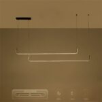kelvo® LINARIA KLV-101-0258 Κρεμαστό Φωτιστικό Οροφής LED 72W 7200lm 180° AC 220-240V IP20 Ρυθμιζόμενο Λευκό CCT με Χειριστήριο από 2700K έως 6000K Dimmable – Lumileds SMD Chip – Μαύρο Ματ – Μ130 x Π4 x Υ25cm – 3 Χρόνια Εγγύηση