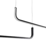 kelvo® LINARIA KLV-101-0258 Κρεμαστό Φωτιστικό Οροφής LED 72W 7200lm 180° AC 220-240V IP20 Ρυθμιζόμενο Λευκό CCT με Χειριστήριο από 2700K έως 6000K Dimmable – Lumileds SMD Chip – Μαύρο Ματ – Μ130 x Π4 x Υ25cm – 3 Χρόνια Εγγύηση