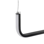 kelvo® LINARIA KLV-101-0258 Κρεμαστό Φωτιστικό Οροφής LED 72W 7200lm 180° AC 220-240V IP20 Ρυθμιζόμενο Λευκό CCT με Χειριστήριο από 2700K έως 6000K Dimmable – Lumileds SMD Chip – Μαύρο Ματ – Μ130 x Π4 x Υ25cm – 3 Χρόνια Εγγύηση