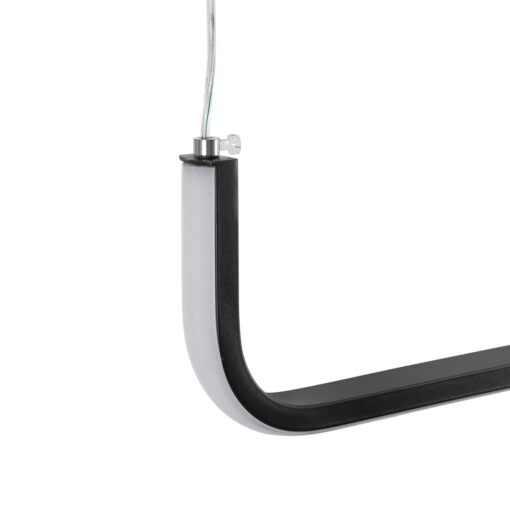 kelvo® LINARIA KLV-101-0258 Κρεμαστό Φωτιστικό Οροφής LED 72W 7200lm 180° AC 220-240V IP20 Ρυθμιζόμενο Λευκό CCT με Χειριστήριο από 2700K έως 6000K Dimmable – Lumileds SMD Chip – Μαύρο Ματ – Μ130 x Π4 x Υ25cm – 3 Χρόνια Εγγύηση