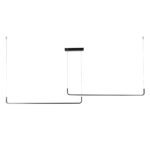 kelvo® LINARIA KLV-101-0258-V2 Κρεμαστό Φωτιστικό Οροφής LED 72W 7200lm 180° AC 220-240V IP20 Ρυθμιζόμενο Λευκό CCT με Χειριστήριο από 2700K έως 6000K Dimmable – Lumileds SMD Chip – Μαύρο Ματ – Μ220 x Π4 x Υ25cm – 3 Χρόνια Εγγύηση