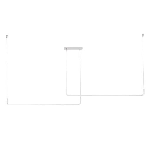 kelvo® LINARIA KLV-101-0259 Κρεμαστό Φωτιστικό Οροφής LED 72W 7200lm 180° AC 220-240V IP20 Ρυθμιζόμενο Λευκό CCT με Χειριστήριο από 2700K έως 6000K Dimmable – Lumileds SMD Chip – Λευκό Ματ – Μ130 x Π4 x Υ25cm – 3 Χρόνια Εγγύηση