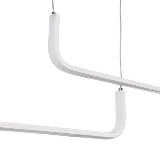 kelvo® LINARIA KLV-101-0259 Κρεμαστό Φωτιστικό Οροφής LED 72W 7200lm 180° AC 220-240V IP20 Ρυθμιζόμενο Λευκό CCT με Χειριστήριο από 2700K έως 6000K Dimmable – Lumileds SMD Chip – Λευκό Ματ – Μ130 x Π4 x Υ25cm – 3 Χρόνια Εγγύηση