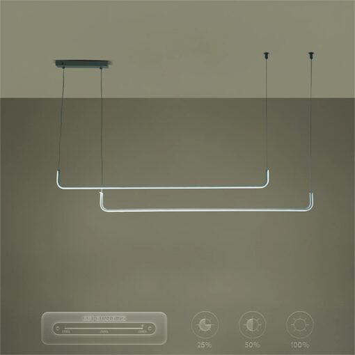 kelvo® LINARIA KLV-101-0259-V2 Κρεμαστό Φωτιστικό Οροφής LED 72W 7200lm 180° AC 220-240V IP20 Ρυθμιζόμενο Λευκό CCT με Χειριστήριο από 2700K έως 6000K Dimmable – Lumileds SMD Chip – Λευκό Ματ – Μ220 x Π4 x Υ25cm – 3 Χρόνια Εγγύηση