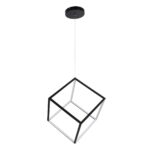 kelvo® KIBOO KLV-101-0261 Κρεμαστό Φωτιστικό Οροφής LED 36W 3600lm 360° AC 220-240V IP20 Ρυθμιζόμενο Λευκό CCT με Χειριστήριο από 2700K έως 6000K Dimmable – Lumileds SMD Chip – Μαύρο Ματ – Μ40 x Π40 x Υ40cm – 3 Χρόνια Εγγύηση